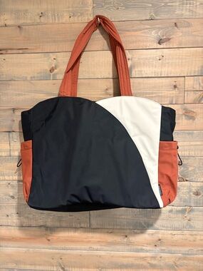 Women's Lovevook Colorblock Tote Bag - Black, White & Rust
